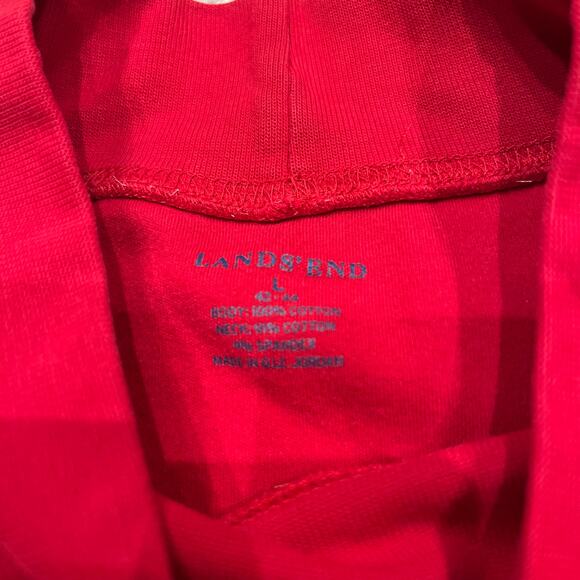 Lands End Cherry Red Long Sleeve Turtleneck Shirt Sz 2X Fall Casual Holiday - Picture 3 of 6